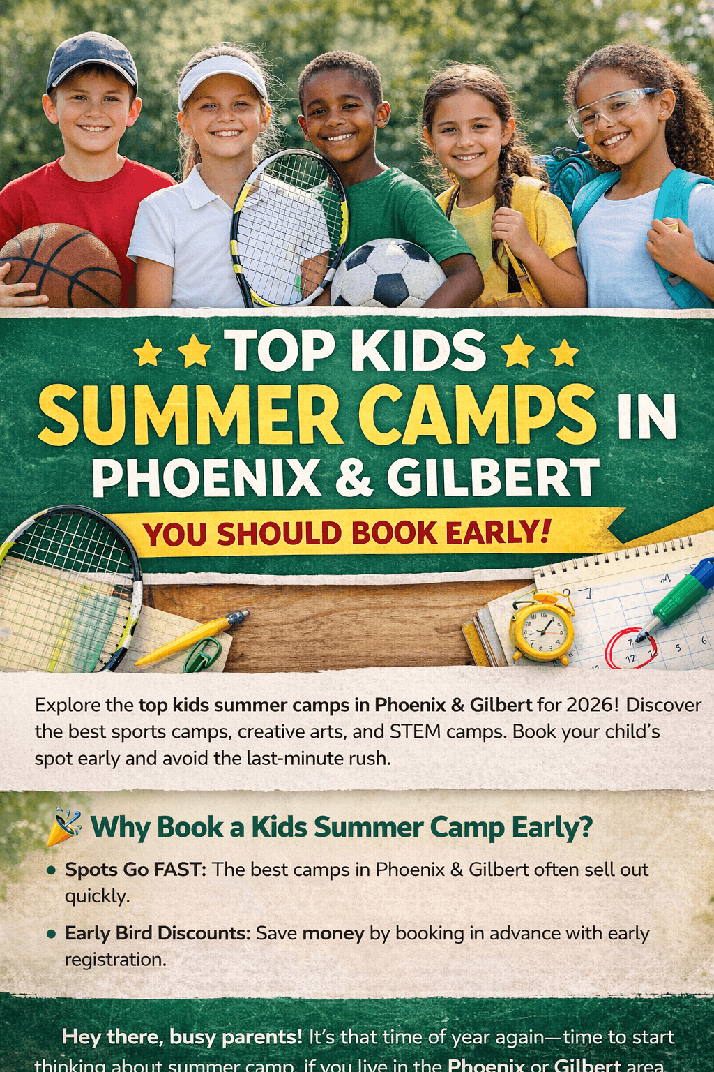 Top Kids Summer Camps in Phoenix & Gilbert You Should Book Early (2026 Guide)